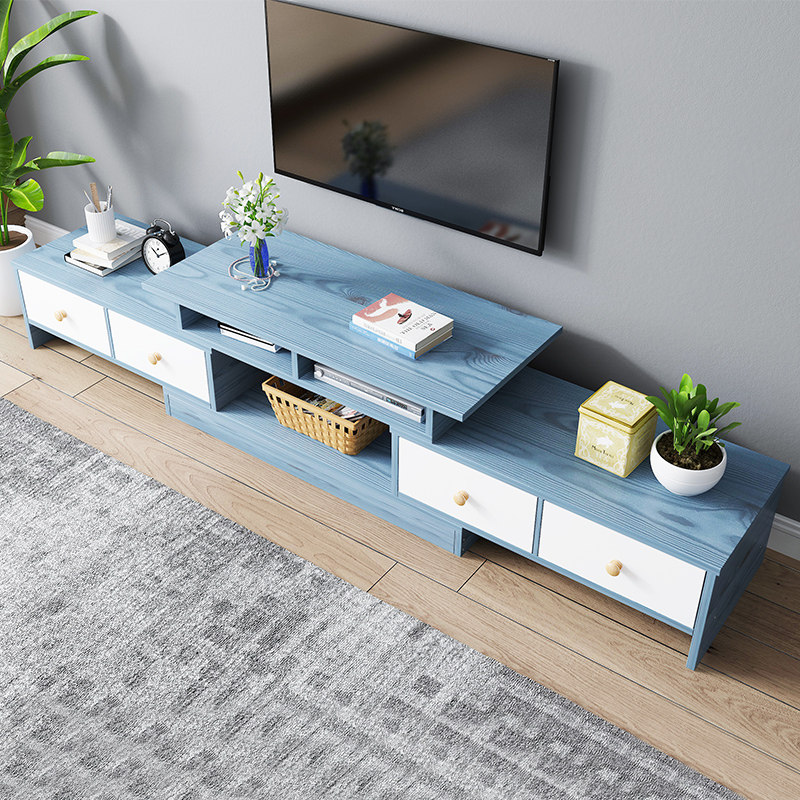 TV cabinet Coffee table combination Nordic small apartment Modern simple living room household simple telescopic bedroom TV cabinet