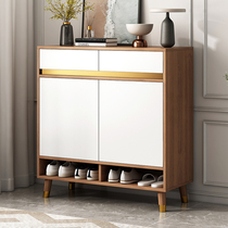 Shoe Cabinet Doorway Light Lavish Solid Wood Legs Large Capacity Cabinet Living Room Containing New Chinese Entrant Hyun Guan Cabinet Shoe Rack