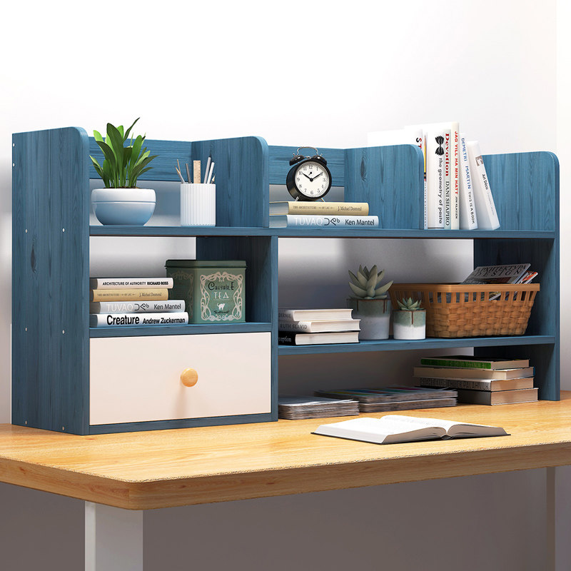 Desk shelf Household desk shelf Student dormitory storage small bookshelf Simple desktop bookcase Save space