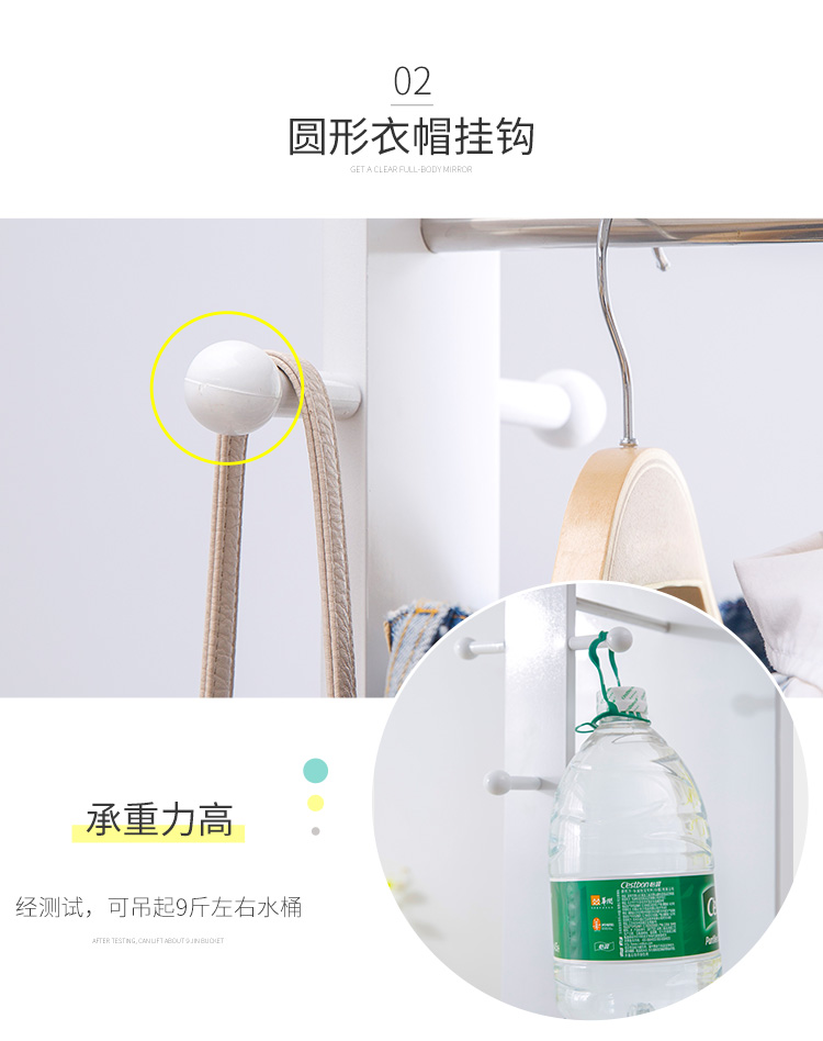 Gương đầy đủ chiều dài không gian kinh tế di động đa chức năng nhà phòng ngủ áo giá sàn gương gương thay đồ - Gương gương tròn để bàn