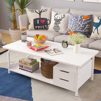 Coffee table simple modern living room side furniture storage simple coffee table double wooden small coffee table small apartment table