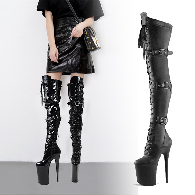 platform thigh boots