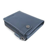 Японский импортный тонкий короткий кошелек с молнией, модный бумажник, из натуральной кожи