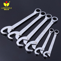 Double-head manual quick wrench multi-specification open-end wrench mirror ratchet wrench movable wrench water pipe pliers