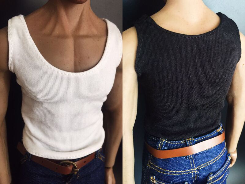1/6 Scale Action Figure Parts, Male Black and White Vest, Wolverine Vest, Old Bull Vest, Super Elastic, Non-Staining, in Stock