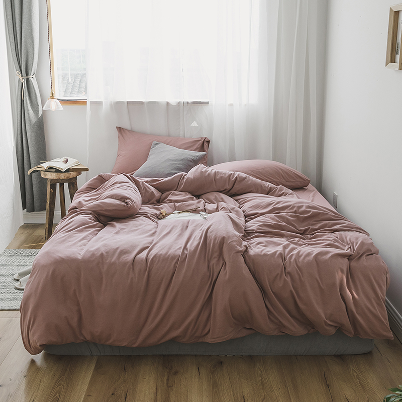 four piece net red quilt cover 1.8m bed sheet bedspread