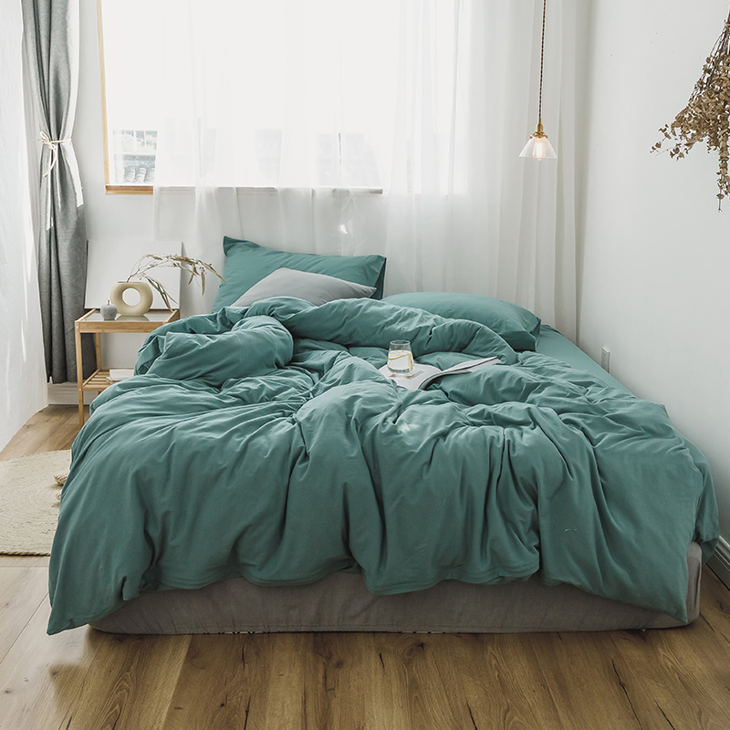 four piece net red quilt cover 1.8m bed sheet bedspread