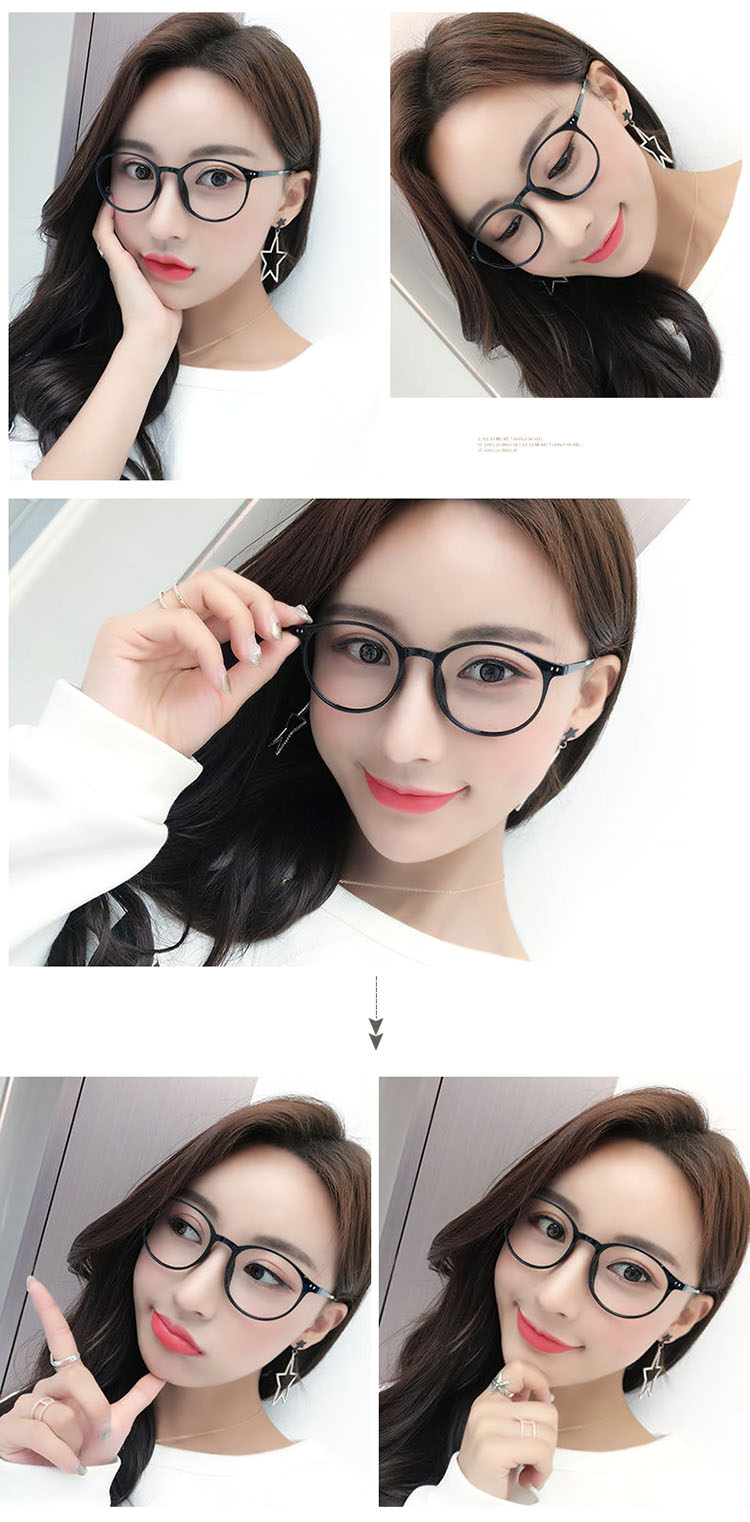 Gương siêu sáng cho nam và nữ toàn khung Gương phẳng chống bức xạ Kính đọc sách thay đổi màu Kính chống ánh sáng màu xanh tròng kính cận đổi màu