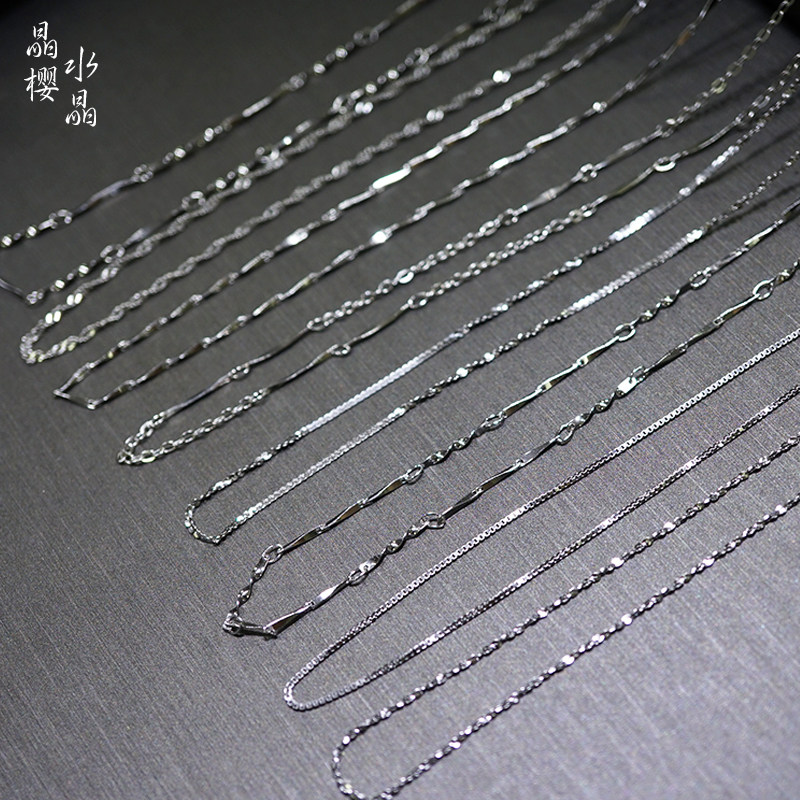 925 Plated silver plated in necklace chain of necklace chain of bare chain accessories