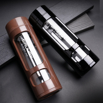 Advertising cup glass lettering custom double-layer cup will sell promotional gift cup wholesale custom water cup printing logo