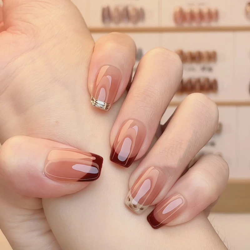 26 New Styles of Handmade Nail Patches, Wearable Nails, High-End Nail Patches, Medium and Short Styles, Nude Color, Whitening Leopard Print Fake Nails 26 New Styles of Handmade Nail Patches, Wearable Nails, High-End Nail Patches, Medium and Short Styles, Nude Color, Whitening Leopard Print Fake Nails