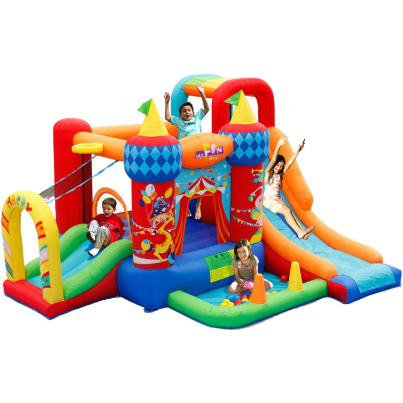 Children's inflatable castle outdoor large -scale bouncing uncle slide naughty castle home playground jumping bed 5726 (1627207:7769286178:Color classification:Jumping bed (300x360x210cm))