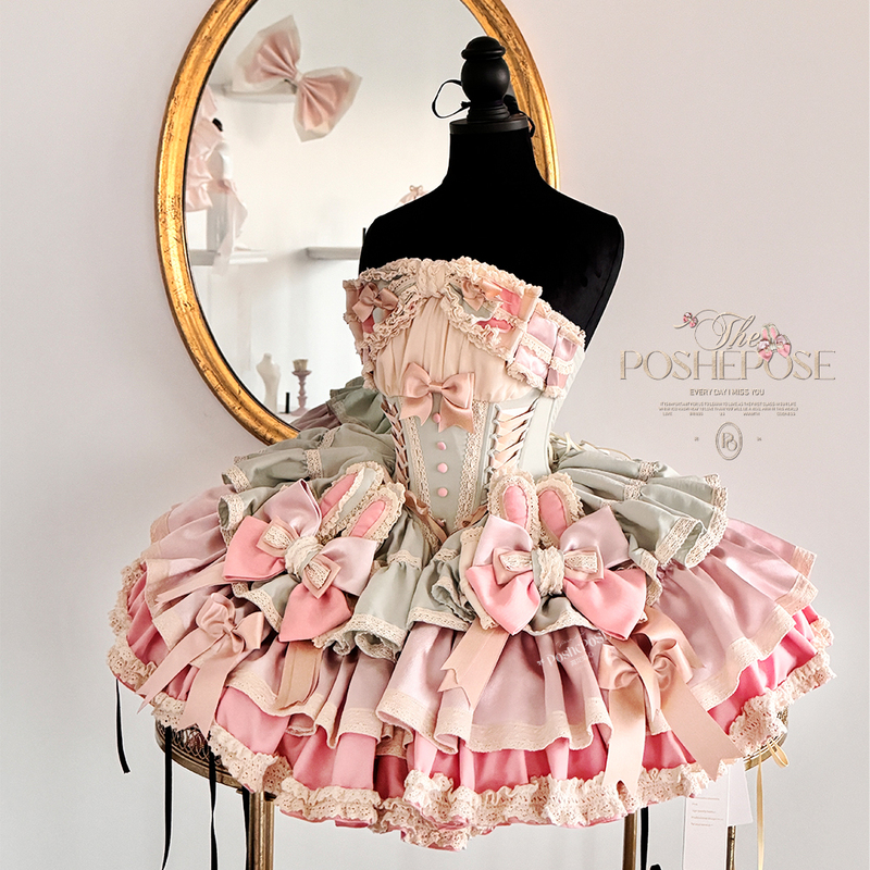 Poshepose Haute Couture Like a Heart【Ribbon Dance】Reissue【Green Bunny】Milk Green