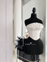 Съемный топ без лямок с бантиком