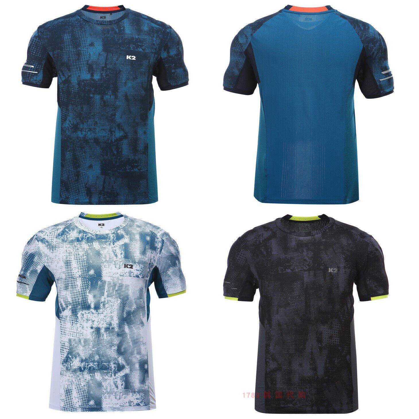 K2 1789 Korea KMM19271 men's sports outdoor speed dry T-shirt
