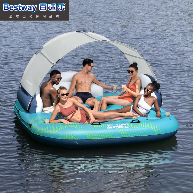 Original Genuine Adult Water Floating Raft Ocean Park Lounge Chair Floating Rest Island Floating Boat Swimming with Electric Pump
