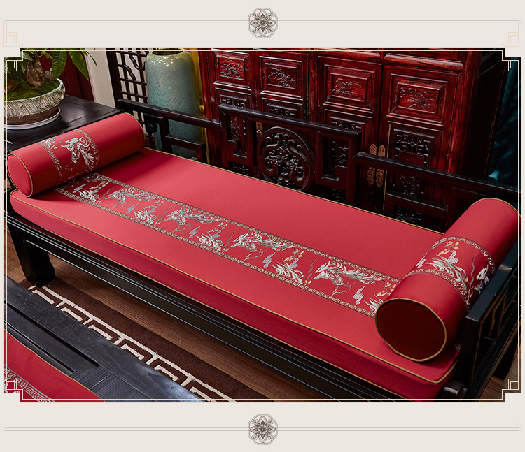 Gối Trung Quốc phong cách Trung Quốc bởi đầu giường lớn văn phòng thêu đệm đặt gối sofa gỗ gụ - Trở lại đệm / Bolsters Gối văn phòng 2 trong 1