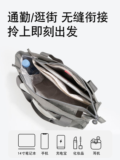 Capson's new lightweight tote bag, simple commuter nylon bag, multi-layer casual women's bag, handbag, shoulder bag