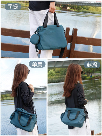 New portable crossbody bag for women and men commuting large capacity versatile small square bag lightweight shoulder bag casual multi-layer cloth bag