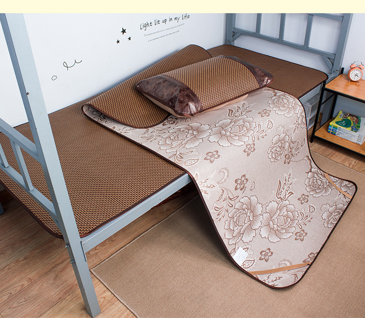 Ký túc xá sinh viên hai mặt mat giường đơn phòng ngủ giường tầng gấp mây băng lụa 0,9m1,2 m 0,8 - Thảm mùa hè chiếu trúc 1m8x2m