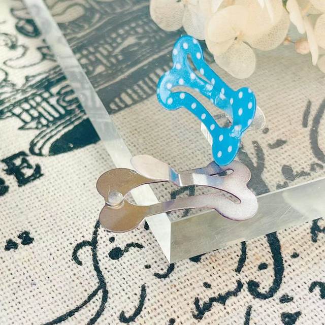 Korean imported pet hair accessories headdress BB clip hair buckle hair clip Maltese Yorkshire broken hair bone-shaped polka dots