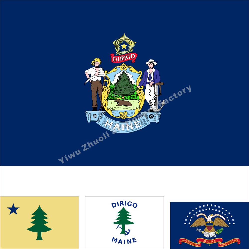 0 US Maine Flag Sea Army less Warrant Flag Washington Flag Various sizes can be set to be bookable