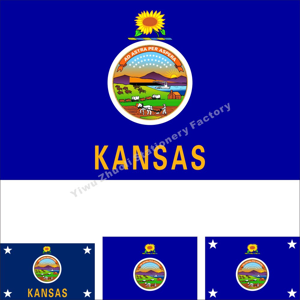 0 US Kansas Flag Historical Flag Wichita Flag Governor Flag Various sizes can be ordered to be made