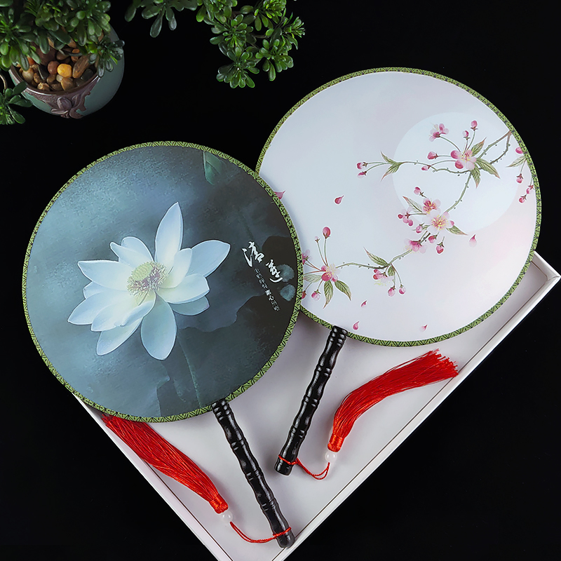 雙面團扇中國風扇子古...-Taobao