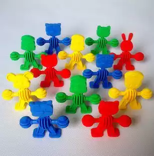 Children's desktop toy elf building block puzzle hands-on assembly toy plastic block