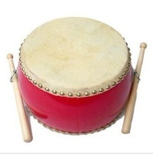 Olff percussion instrument Early childhood stage performance Props Wooden Small Hall Drum Double Face Bull Leather Children Drum-Taobao
