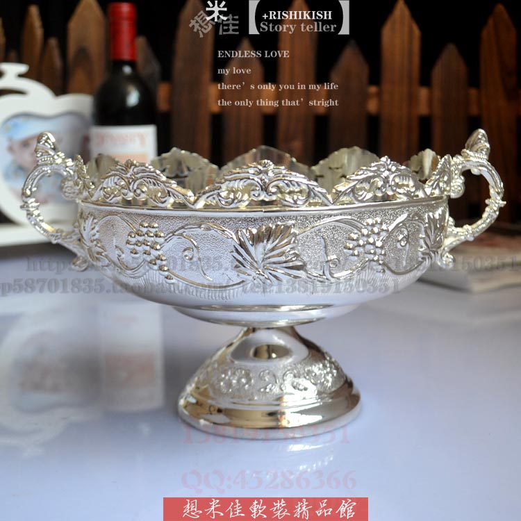 European-style high-end carved fruit plate fruit basket handicraft decoration housewarming gift home accessories KTV hotel supplies