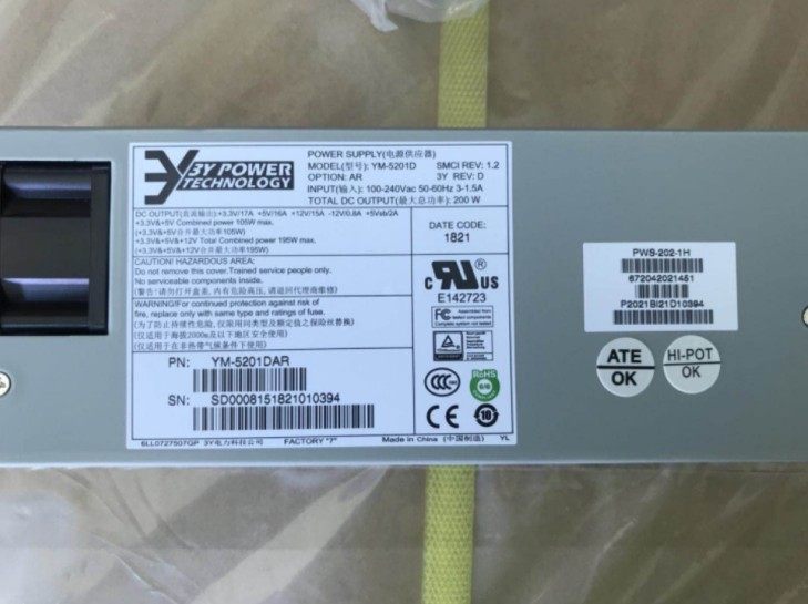 The original brand new YM-5201D YM-5201DAR PWS-202-1H YM-7421F industrial power supply
