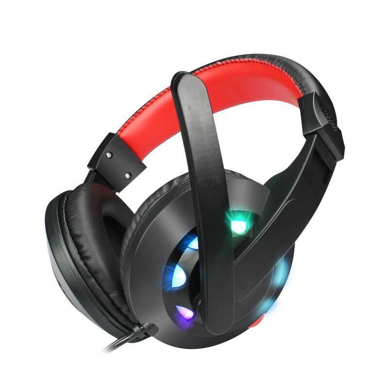 A65 wired headphone luminous head-mounted electric race game with microphone microphone noise reduction headphones