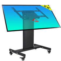 TV mobile cart stage podium floor bracket low display live teleprompter universal 32-65 inch