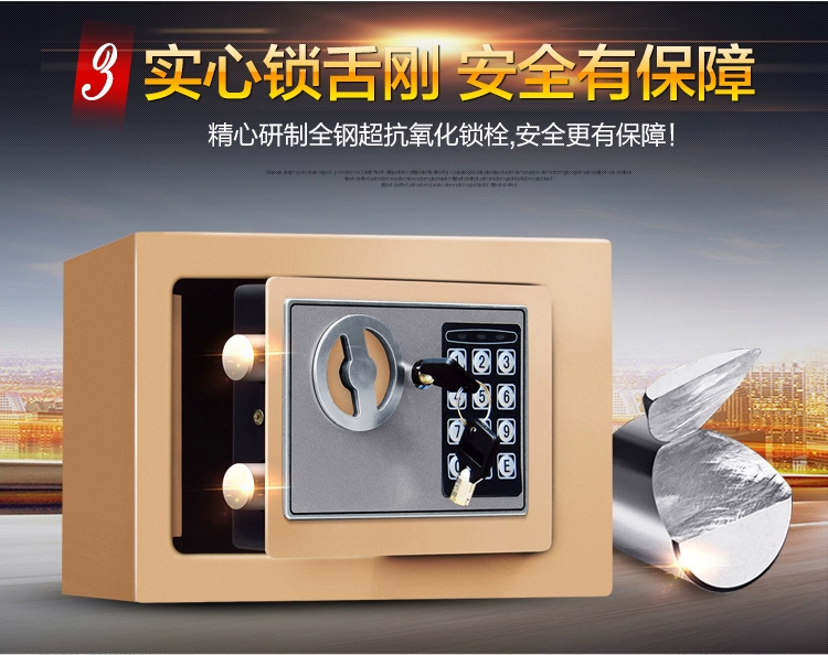 Tủ an toàn cao 17 nhỏ hộ gia đình clip nhỏ triệu sinh viên 20 mật khẩu núm vú an toàn đặt cọc vào tường - Két an toàn