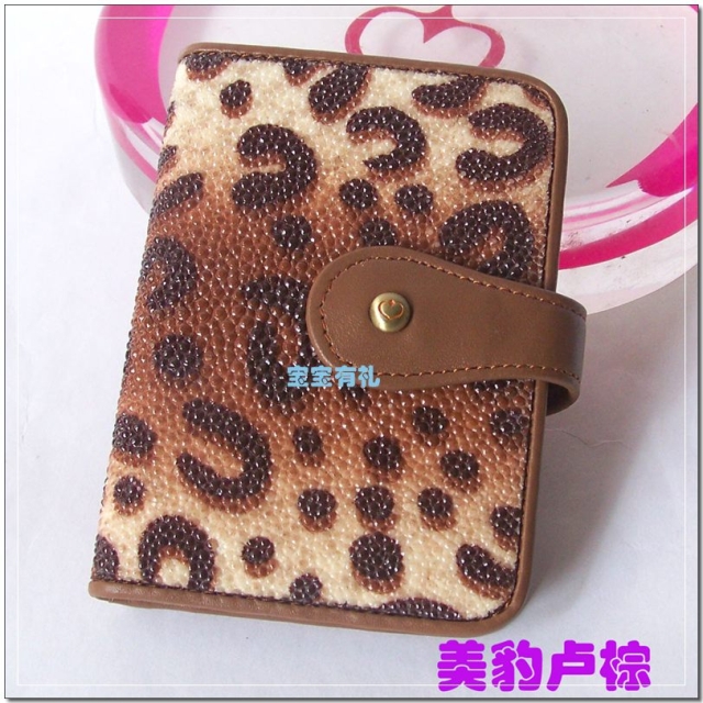 Mesili Pearl Fish Skin Skin Devil Fish Antimag từ Thẻ tín dụng Túi kraft Mua 1 tặng 1 ví cầm tay nam lv