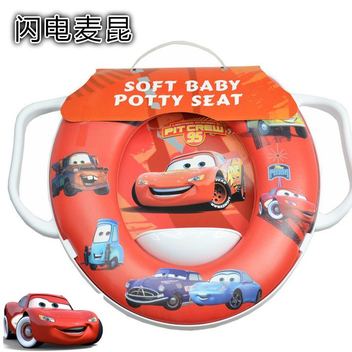 Punching crown Children's toilet cover, upholstered, toilet (Car Story)