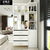 Entrance door shoe cabinet integrated living room partition storage rack decorative cabinet double-sided screen modern and simple