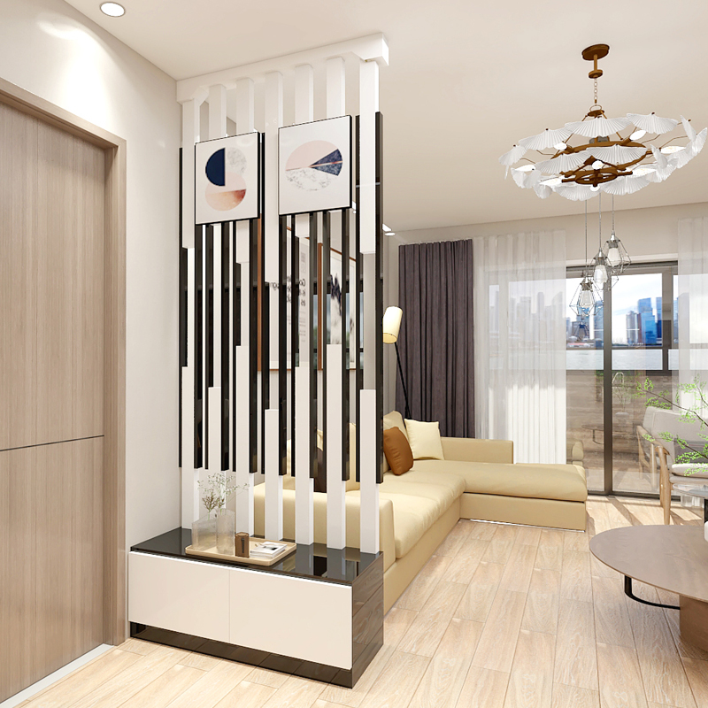 Entry into the family Shoes Cabinet Shoes Cabinet Integrated Light Extravagant Net Red Screen Partition Living Room Minima Modern Creative Post Solid Wood