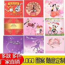 Wedding wedding CD box Double Butterfly custom single wooden DVD creative high-end custom square wedding packaging