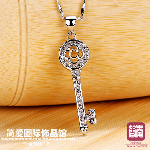 Imprint 950 Diamond necklace Jewelery Emulation Diamond High-end Fashion European and American Key Buttons Original 7602