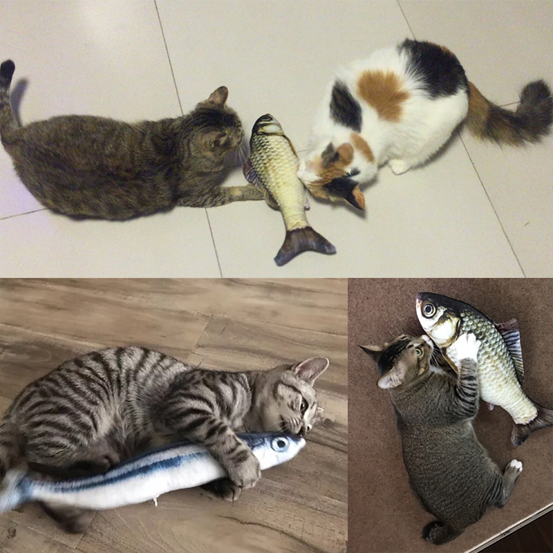 Kitty Toy Grass Fish Autumn Knife Fish Emulation fish with cat mint resistant to cat holding pillow realistic fake fish toy