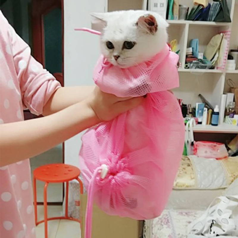 Cat Wash Bag 3rd Generation Kitty Bath Special Bath Themeber Cat Supplies Bath Bag Fixed Anti-Catch Bite