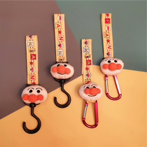 Export Japanese Breadman trolley anti-drop Double Hook stroller Sesame Street cartoon hanging bag hook