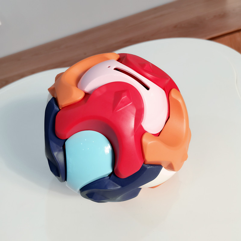 Detachable solid geometric assembly building block Ball deposit money pot Children's space Sense training early teaching and disassembly Puzzle Toys