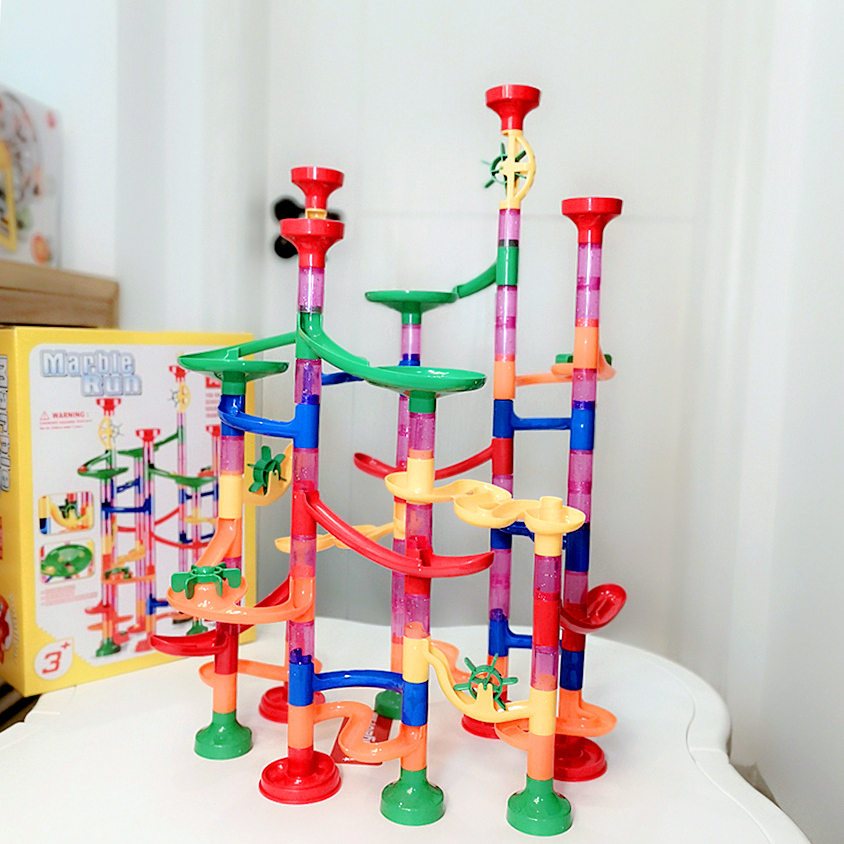 American Children's Ball Rail Ballistic Toy Game Space Pipe Block Build Insertion