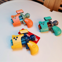 Cartoon small Q gun Childrens sound and light music electric small pistol mini eight sound gun light music boy toy