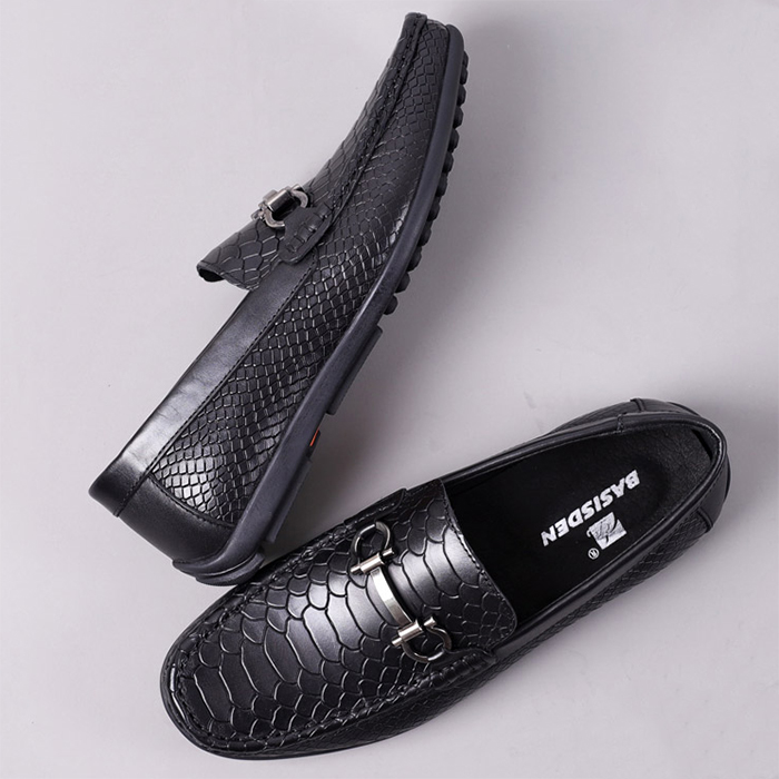 Braided beanie shoes men's leather summer 2021 new Korean version of the British breathable fashion high-end lazy shoes