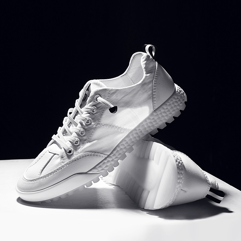 Small white shoes men's tide brand 2021 summer new fashion casual mesh breathable canvas shoes personality Joker loafers