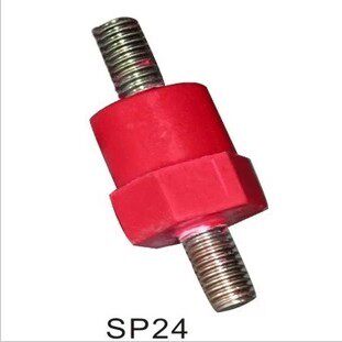 SP24 M8 高24MM 红色带杆绝缘子 防进口绝缘柱 纺锤形